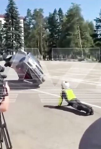 Russian Police Stunt Show Goes Wrong