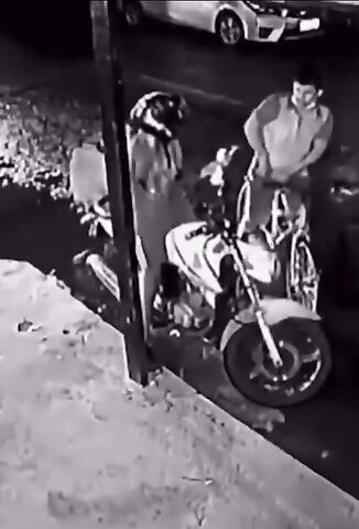 Robber Gets Instant Karma Trying To Rob A Delivery BIker