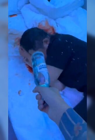 Asian Gang Brutally Beat And Smash Bottles On Their Rivals Head In His Own Bed