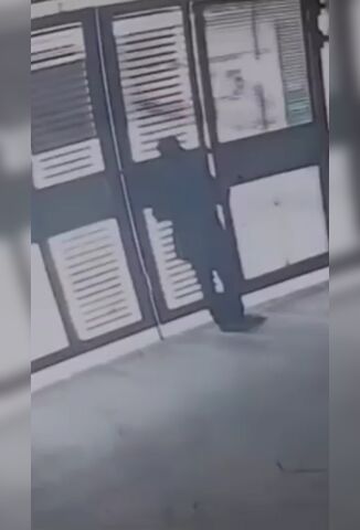 Car Plows Through Man Standing At The Door