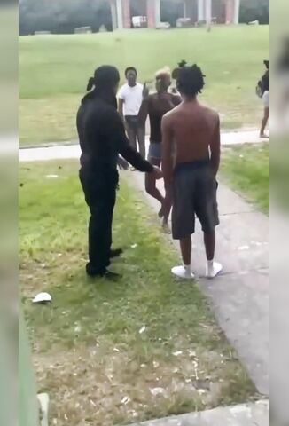 Girl Standing Up To Guy Gets Shot In Heated Street Beef