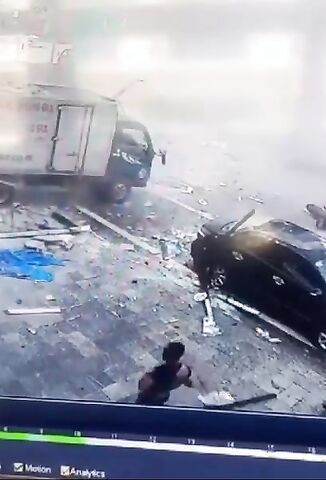 Gas Explosion Gives Two Guys Some New Haircuts