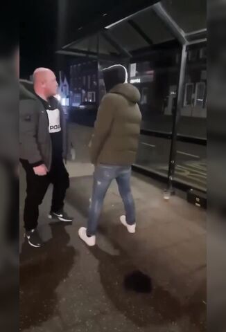 Couple A British Pikeys Having A Scrap Ends In A Knockout