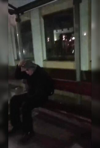 Asshole Teens Kick Homeless Man In The Face At The Bus Stop