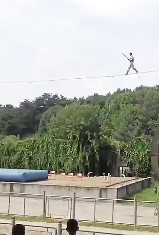 Chinese Tight Rope Walker Falls To His Death After Losing His Balance