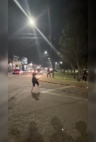 Angry Dude Throwing Rocks At Biker Gets Shot Dead For His Efforts