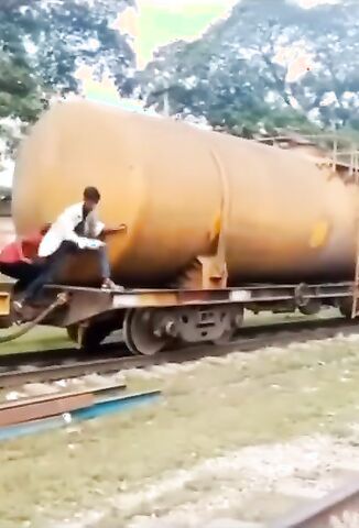 Jumping From A Moving Train Ends In The Worst Possible Way