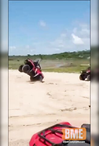 Quad Biker Attempts A Stoppie To Broken Neckville