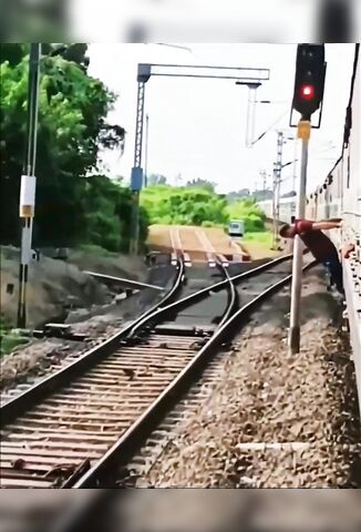 Man Ends His Life Using A Stop Signal On The Railroad