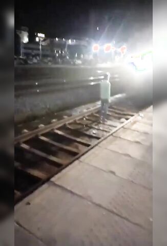 Sad - Man Ends His Life In Front Of An Oncoming Train