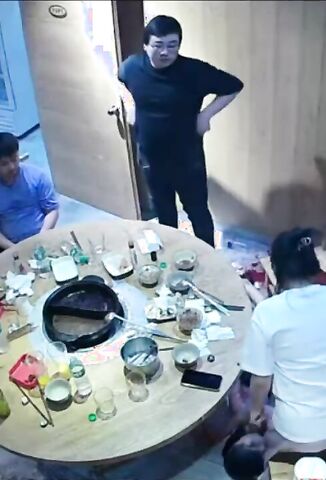 Chinaman With A Gun Calmly Shoots Another Man During Argument At A Restaurant