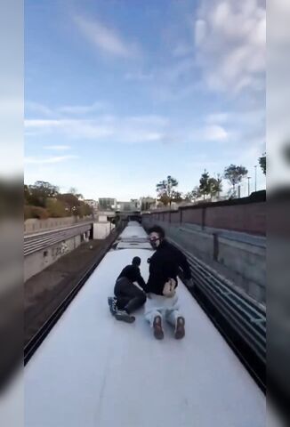 Teenagers Surfing On A Train For Tik Tok In Austria Forget To Duck When A Bridge Approaches