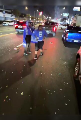 Dodgers Fan Takes A Glass Bottle To The Face Beating On Another Fan