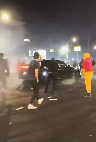 Anaheim Street Takeover Leaves Two Hospitalised Multiple Videos And Aftermath