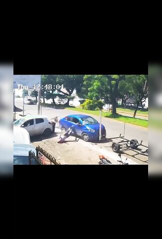 Cyclist Killed In Strange Accident With A Blue Car