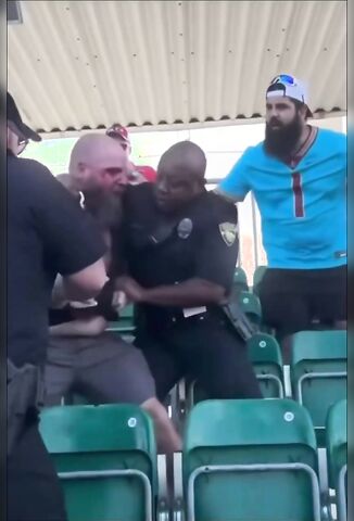 Jacksonville Cop Enjoys Laying Down The Law With His Fists At The Game