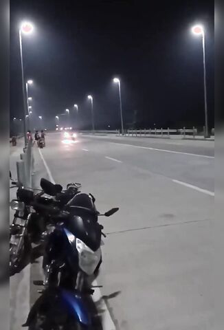 Superman Biker Loses His Face In Street Racing Stunt