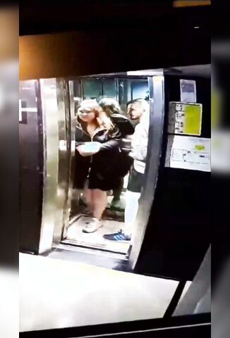 Busted Fucking A Fatty In The Elevator