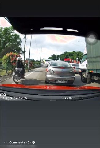 And Just Like That Your Life Ends - Container Collapses Onto Car From Turning Truck