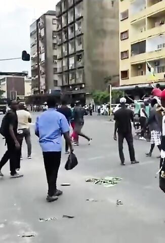 Just Stop Oil Take Note - Police In Mozambique Run Down Election Protestor Standing In The Street