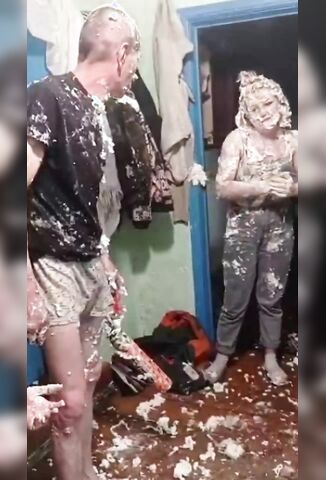 Russian Christmas Party - Did Nobody Tell Them That  Expanding Foam Is Toxic