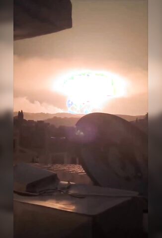 Israeli Airstike On Syrian Coast Looks Like An Atomic Bomb