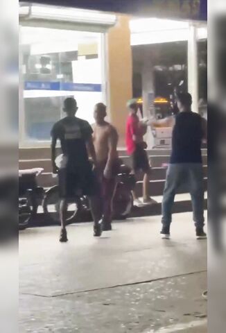 Shirtless Bully Folds Like A Deck Chair From A Single Punch