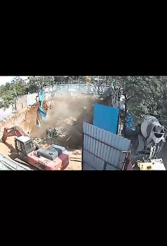 Three Killed When Construction Site Collapses Onto Workers In LB Nagar