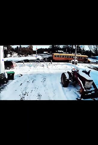 Pickup Truck Disintegrates Into The Back Of A School Bus