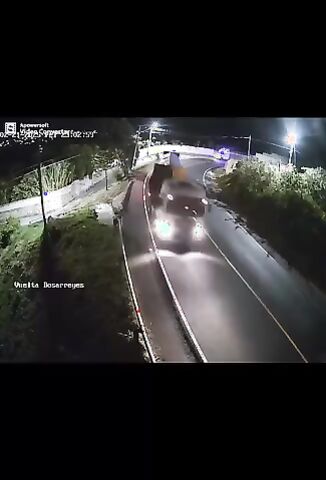 Biker Misjudges Corner Truck Totally Demolishes The Rider