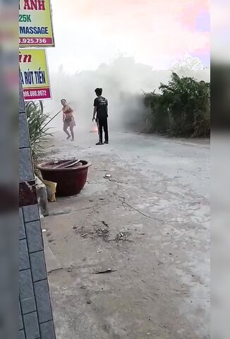 Son Sets His Mother On Fire And Refuses To Let People Put Her Out In Vietnam