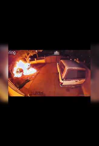 Arsonist Sets Mans Car On Fire Then Runs Off In Flames Himself