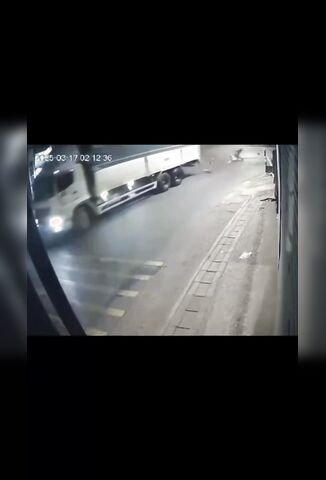 Biker Clips Truck Loses Leg Bleeds To Death