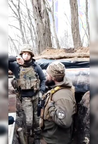Ukrainian Soldiers Making A Tik Tok