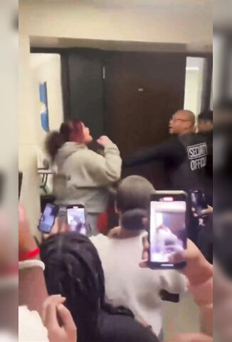 Bitch Lays Hands On Security Guard Wishes She Hadn't