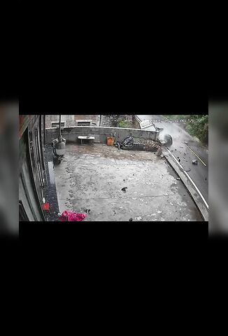 Rockslide Sends Driver Into The Abyss Below