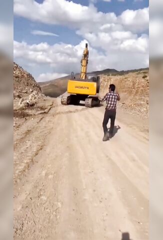 Lucky Guy Nearly Squashed Trying To Stop Out Of Control Breaker
