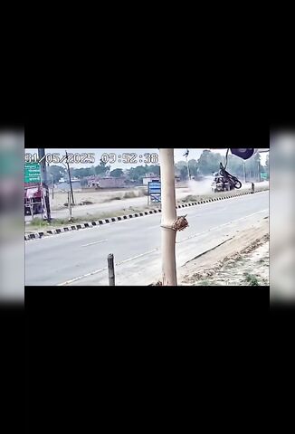 SUV Sends Biker To Another Land