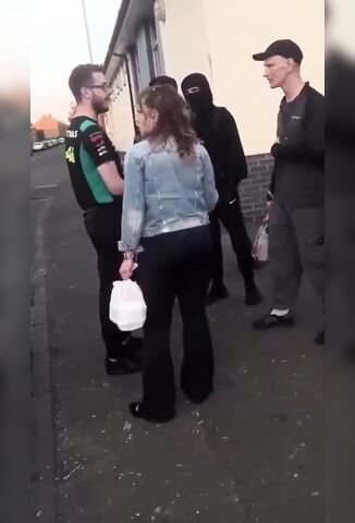 Scottish Neds Attack Driver While His Wife Tries To Tame Them