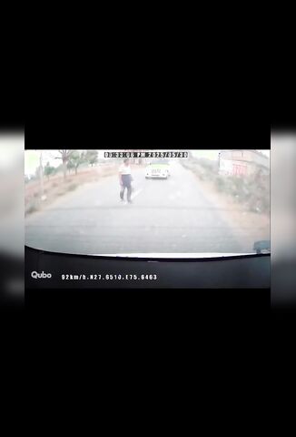 Woman Decides To Cross The Road Without Looking