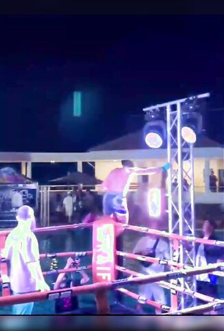 Fighter Celebrates The Win Gets Electrocuted For His Trouble