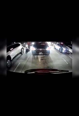 Biker Lane Splitting At The Wrong Time
