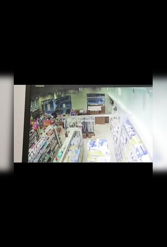 Mother Holding Child Has A Miraculous Escape