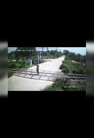 Saying Hello To A Train Standing ON The Tracks