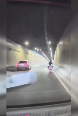Speeding R8 Kills Unsuspecting Biker In The Tunnel