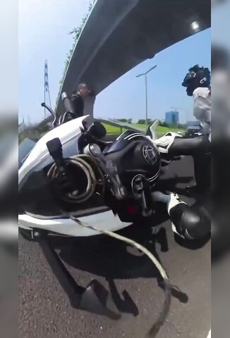 Biker Get Slapped To The Ground By Raging Car Driver