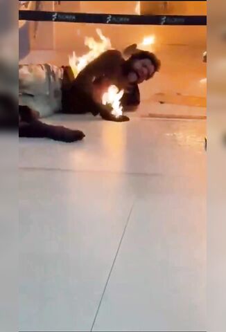 Angry Man Sets Store And Himself On Fire In Brazil
