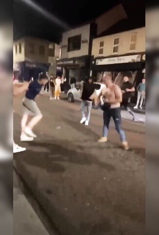 Flying Kick Puts End To Head Stomping Irish