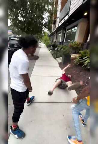 Tough Guy Tries To Look Bigger To Intimidate Teens