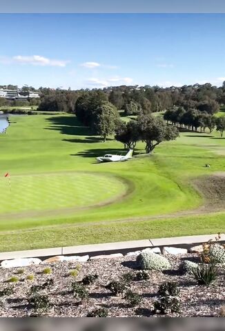 Plane Crash Lands Hard At The Golf Course
